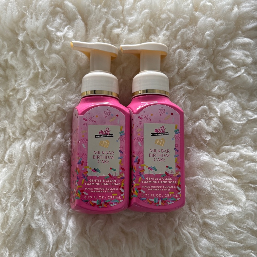 New BBW x Milk, Milk Bar Birthday Cake Gentle Foaming Hand Soaps